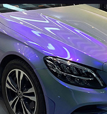 Slideable Laser Blue Glitter Car Wrap Film Ketebalan 140gsm
