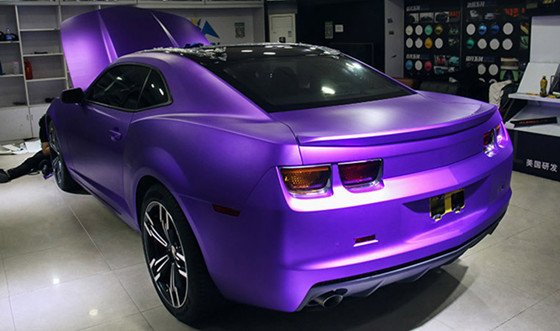 Matte Metallic Deep Sea Blue Car Wrap Film Kelembaban - Bukti Ketebalan 4.8MIL