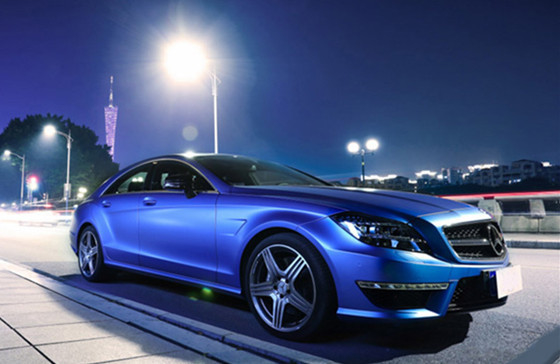 Matte Metallic Deep Sea Blue Car Wrap Film Kelembaban - Bukti Ketebalan 4.8MIL