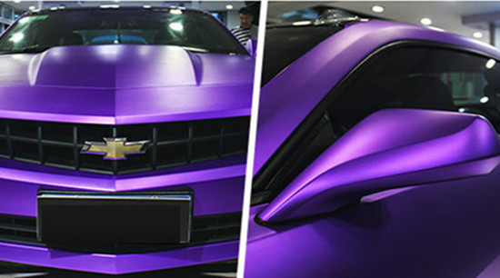 Matte Metallic Deep Sea Blue Car Wrap Film Kelembaban - Bukti Ketebalan 4.8MIL