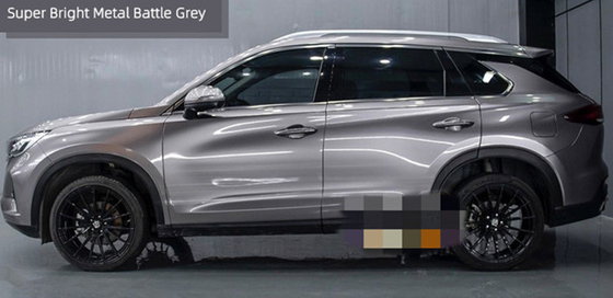 Metallic Combat Grey Gloss kendaraan Bungkus Film Anti UV Salt Spray Resistance