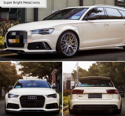 Film Pembungkus Mobil Ivory Gloss Metal Swipeable PET 4.8MIL Tebal