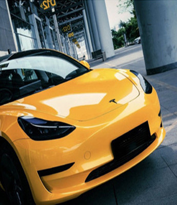 Metalik Maple Leaf Yellow Gloss Car Vinyl Wrap Jauhkan Cat Dari Goresan