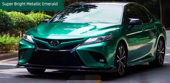 Coating Metallic Emerald Gloss Car Vinyl Wrap Dengan Perlindungan Gores