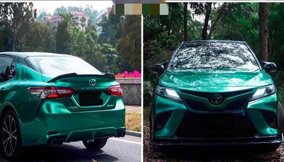 Coating Metallic Emerald Gloss Car Vinyl Wrap Dengan Perlindungan Gores