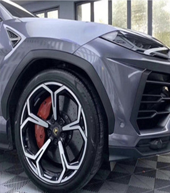 Grey Gloss Car Vinyl Wrap Dengan PET Release Liner Bubble Free Metal Space
