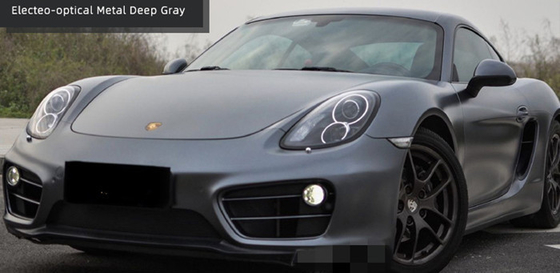 Electro Optical Metal Deep Grey Car Wrap Film Bukti Kelembaban
