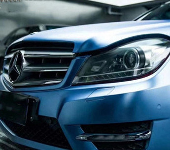 Metalik Teal Mist Blue Car Wrap Film Pelepasan Udara Tidak Memudar