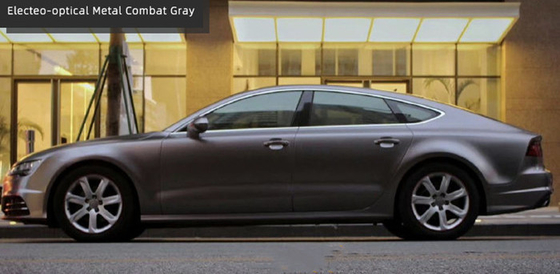 140gsm Matte Car Vinyl Wrap Electro Optical Metal Battle Grey Car Wrap Film
