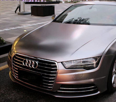 140gsm Matte Car Vinyl Wrap Electro Optical Metal Battle Grey Car Wrap Film