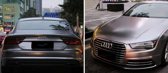 140gsm Matte Car Vinyl Wrap Electro Optical Metal Battle Grey Car Wrap Film