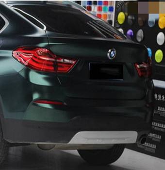 SGS Dark Green Vinyl Wrap Bubble Free Car Wrap Tahan Terhadap Lecet