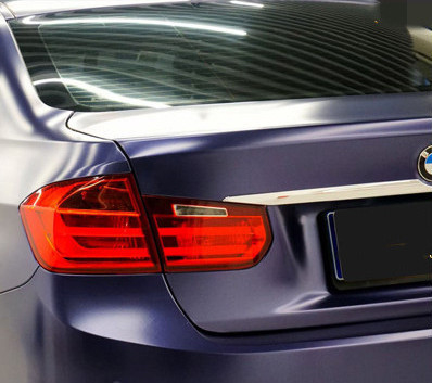 PET Electric Optic Midnight Blue Car Wrap Film Tidak Memudar Tahan Air