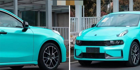 Matte Tiffany Car Wrap Film Pelepasan Udara Dengan Perekat Akrilik Yang Dapat Dilepas