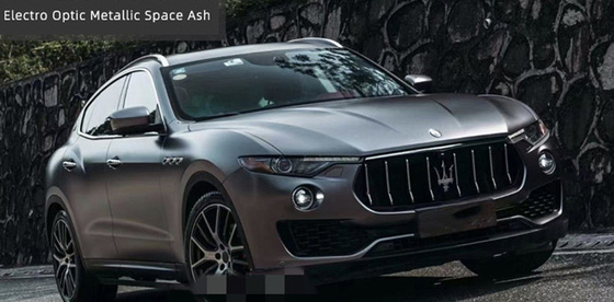 140gsm Matte Mobil Vinyl Wrap PET Air Rilis Swipeable Electro Optic Metallic Space Ash Auto Wrap Film