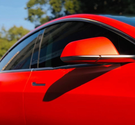 Tahan Air Tahan Lama Listrik Merah Mobil Vinyl Wrap Swipeable Gelembung Gratis