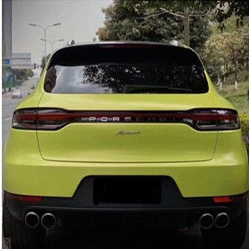 PET Swipeable 60µM Light Bud Green Car Vinyl Wrap Clear Removable Acrylic Adhesive