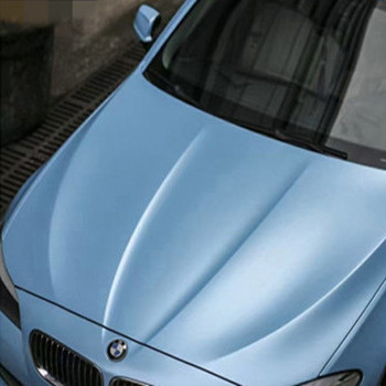Matte Metallic Electric Light Sky Blue Car Wrap Film Tidak Memudar