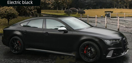 4.8MIL Mobil Hitam Vinyl Wrap Pelepasan Udara Dan Panas Fuse Teknologi Listrik