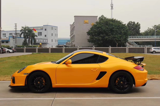 mengkilap Metallic Yellow Mobil Membungkus Removable UV Resistant vinil Membungkus