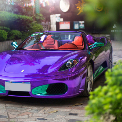 Protective Dark Purple Chrome Mobil vinil Membungkus Anti UV Air Release