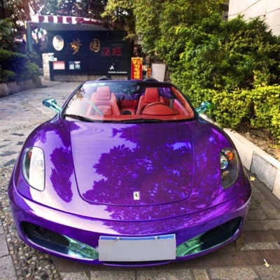 Protective Dark Purple Chrome Mobil vinil Membungkus Anti UV Air Release