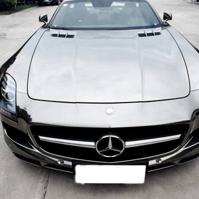 Sunproof Slidable Tungsten Black Mirror Chrome vinil Membungkus kendaraan chrome Membungkus