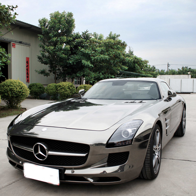Sunproof Slidable Tungsten Black Mirror Chrome vinil Membungkus kendaraan chrome Membungkus