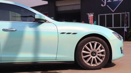 50in kilap Tiffany Biru vinil Membungkus Film Tipis Mobil vinil Film Tahan Kelembaban