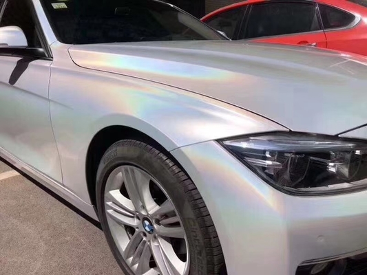 Warna-warni Laser Putih Glitter Car Wrap Polimer Kalender Film Vinyl
