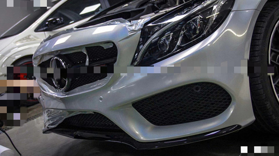 5 Tahun Daya Tahan Diamond Glitter Mobil Membungkus Silver Sparkle vinil Membungkus 1.52m Lebar