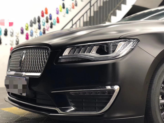 Hitam Matte Car Vinyl Wrap Removable Gelembung Gratis Menyembunyikan Scratch Metallic