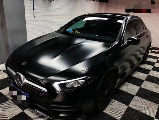 Tahan Panas Car Wrap Roll Metalic Crystal Ceramic Matte Hitam Gelembung Gratis