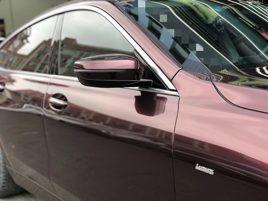Removable Acrylic Adhesive Matte Mobil vinil Membungkus Metallic Black Rose color