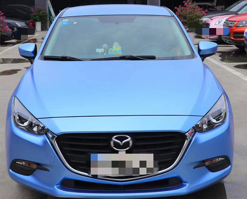 Metallic Blue Fog Matte Car Vinyl Wrap Film Tahan Lama Tidak Memudar