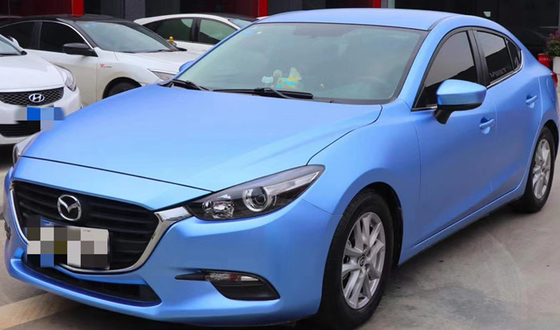 Metallic Blue Fog Matte Car Vinyl Wrap Film Tahan Lama Tidak Memudar