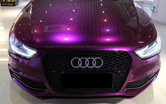 Kendaraan Imperial mengkilap Purple Mobil Membungkus Air Release Salt Spray Resistant