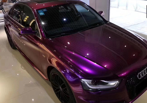 Kendaraan Imperial mengkilap Purple Mobil Membungkus Air Release Salt Spray Resistant