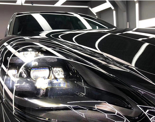 Hitam Metalik 60µM kilap Mobil vinil Membungkus Gelembung Udara Dapat Digesek Gratis