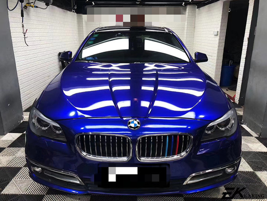 Glare Biru kilap Mobil vinil Membungkus Air Release Swipeable Untuk Iklan Kendaraan