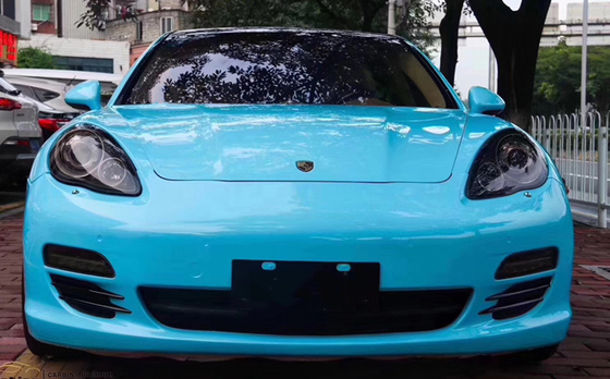 Miami Biru Ultra High kilap Mobil Membungkus Bebas Keriput Untuk Truk