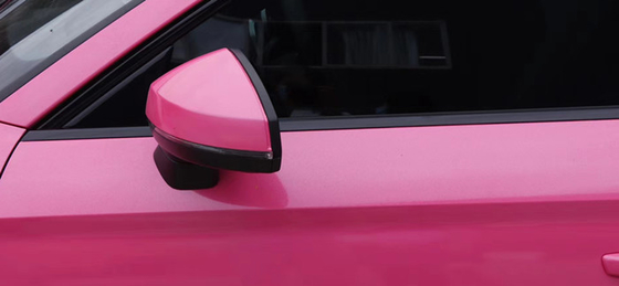 High kilap Rose Red Mobil Membungkus Slidable Air Release vinil Membungkus Tahan UV