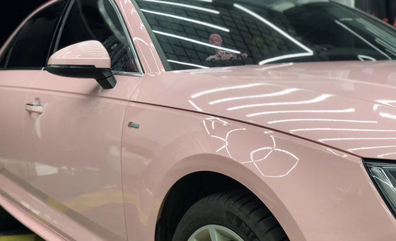 Perekat Berbasis Akrilik vinil Film Membungkus High kilap Cherry Blossom Pink Mobil Membungkus