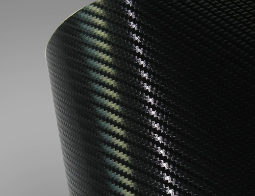 3D Berwarna Serat Karbon Vinyl Wrap Film Gelembung Gratis Slideable