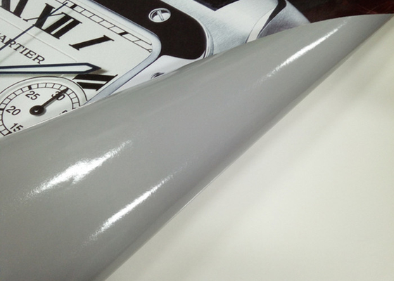 Grey Adhesive Printable vinil Membungkus Bubble Free Polymeric perekat diri vinil Film