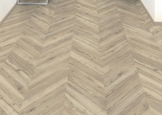 Chevron Oak Effect perekat diri Wood Grain vinil Film 0.7mm