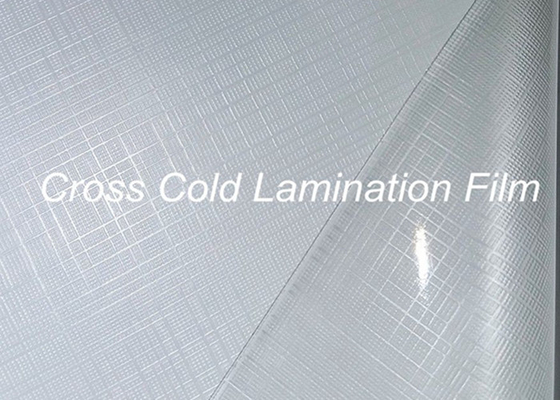Fleksibel Cross Cold Laminating Film Semi Transparan 0.8mm