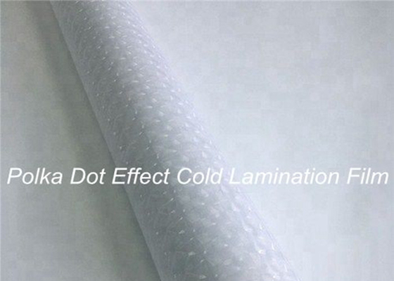Efek Polka Dot Cold Clear perekat diri Laminating Film Gulungan Tahan Abrasi