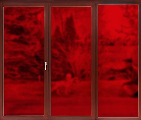 anti UV Buram Polos Merah Dekoratif Kaca Film perekat diri