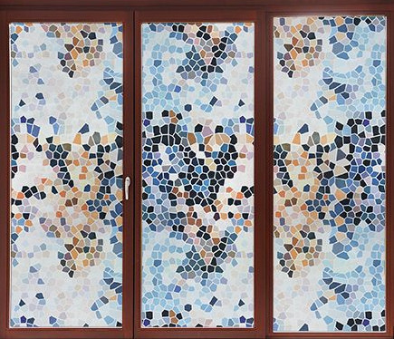 Diversity Colored Privacy Stained Dekoratif Kaca Film Kaca 1.22Mx50M